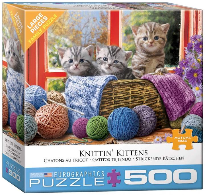 Actual product image Eurographics Knitting kittens (500 pieces)