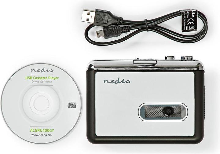 Image du produit Nedis Convertisseur USB portable de cassettes en MP3 - Convertissez des cassettes au format MP3 - Avec