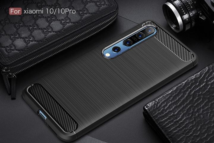 Produktbild Screenguard Xiaomi Mi 10 Hülle Carbon Brushed Soft TPU (Xiaomi Mi 10)