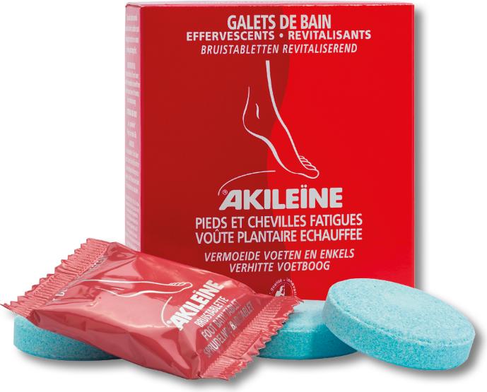 Actual product image Akileïne AKILEINE red effervescent footbath tablets 120 g (Foot bath, 498.67 ml)