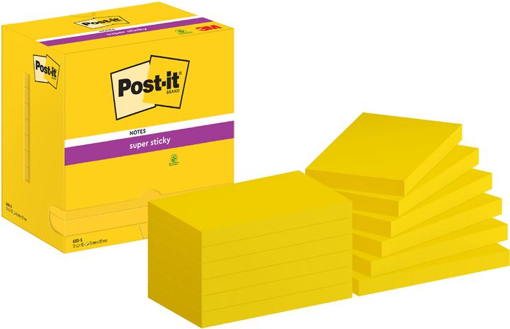 Image du produit Post-it Papillons adhésifs Super Sticky Notes, 127 x 76 mm, jaune (76 x 127 mm)