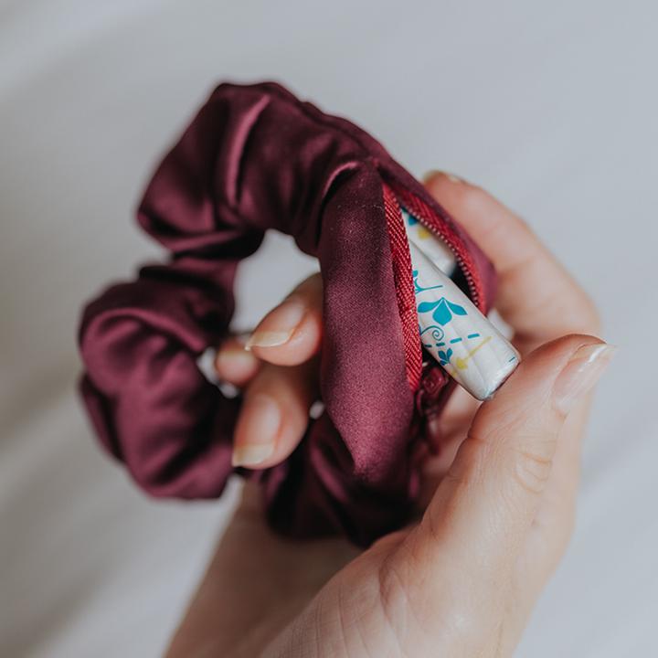 My Own Filo Scrunchie with Secret Pocket - Purple