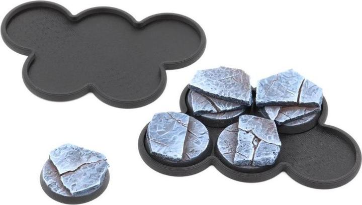 Produktbild Tabletop-Art Movement Tray Rounded Edge 32 mm 5 s Cloud – Schwarz 2 Stk.