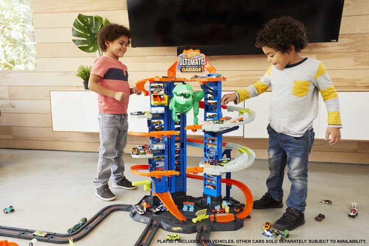 Immagine prodotto Hot Wheels Parcheggio della City Megacity con attacco di T-Rex
