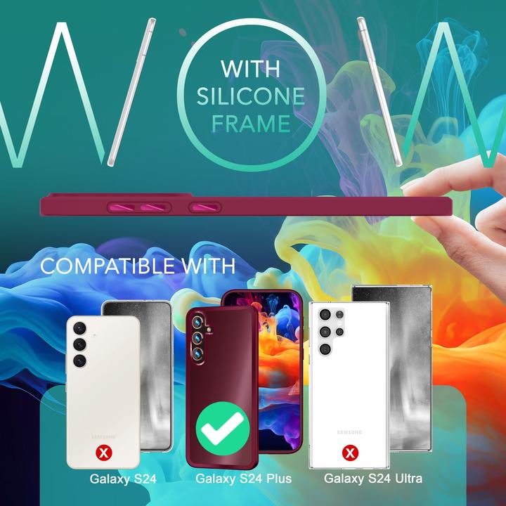 Produktbild Nalia Semi-Transparente Hybrid Hülle mit Schutzrahmen (Samsung Galaxy S24+)
