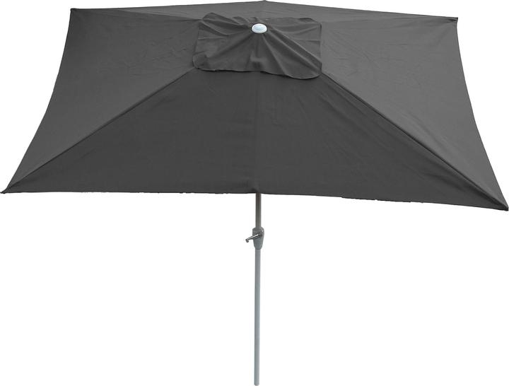 Produktbild Swisshandel24 Sonnenschirm, Gartenschirm, 2x3m rechteckig neigbar, Polyester/Alu 4,5kg - anthrazit (1.92 m)