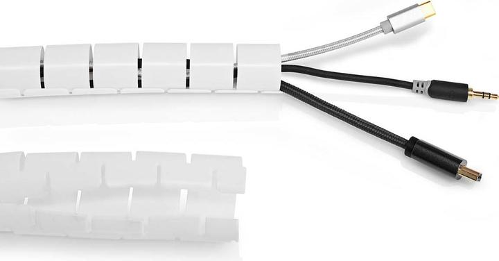 Immagine prodotto Nedis Manicotto di gestione dei cavi 2,00 m 1 pezzo spessore massimo del cavo: 32 mm PE Bianco (Foro cavo, 200 cm)