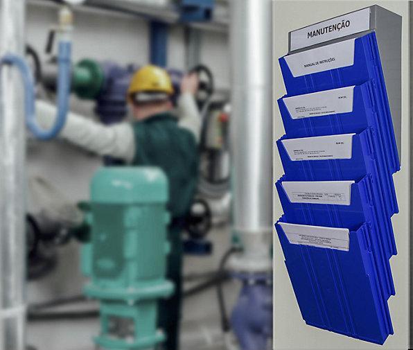 Actual product image Eichner BIG wall-mounted sorting system, for format A4, filling height 34 mm, blue (A4)