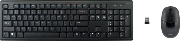 Immagine prodotto Deltaco Kit combo tastiera e mouse wireless con portata di 10 metri layout USA (US, Senza fili)