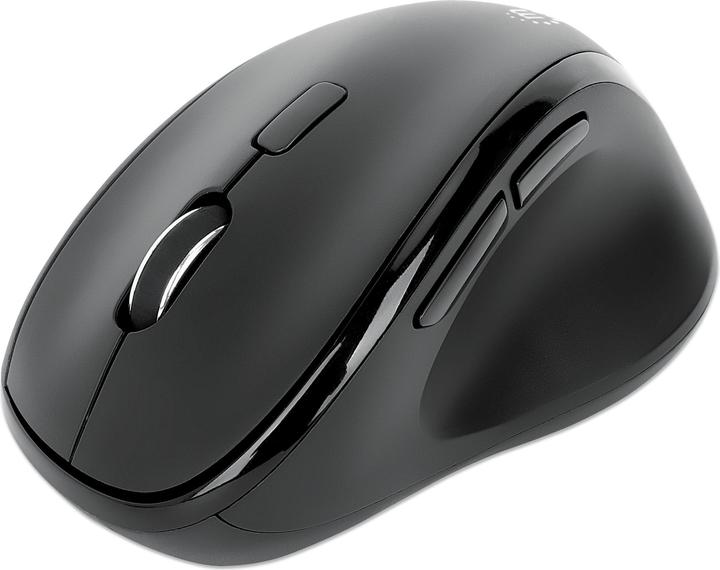 Actual product image Manhattan Ergonomic wireless mouse with 2-in-1 USB receiver (Wireless)