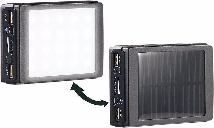 Actual product image Revolt 2in1 solar power bank with camping light (11000 mAh, 40.70 Wh)