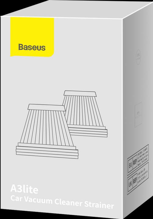 Actual product image Baseus A3lite Car vacuum Cleaner strainer2PCSWhite