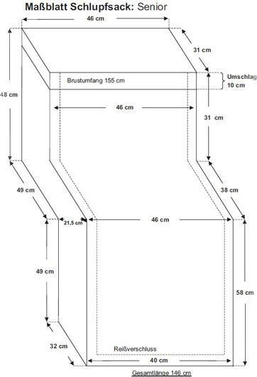 Produktbild Kaiser Schlupfsack Fleece/Wollpelz 180cm uni marine