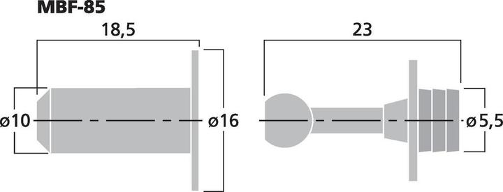 Actual product image Monacor LS frame lever set, 8 pcs.