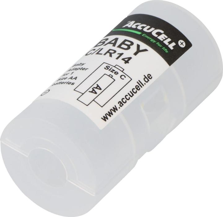 Actual product image Panasonic 2x adapter C, Baby, LR14 and eneloop battery NiMH, Mignon, AA, HR06 (2 pcs., R14, C, 2000 mAh)