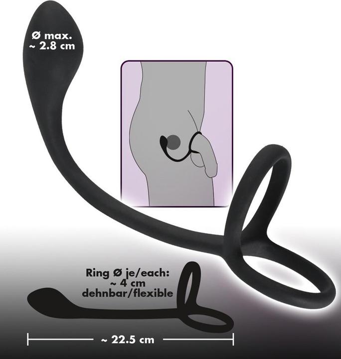 Actual product image Black Velvets Cock & Ball (4 cm)