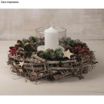 Image du produit Rayher Couronne en osier blanc balayé 40cm