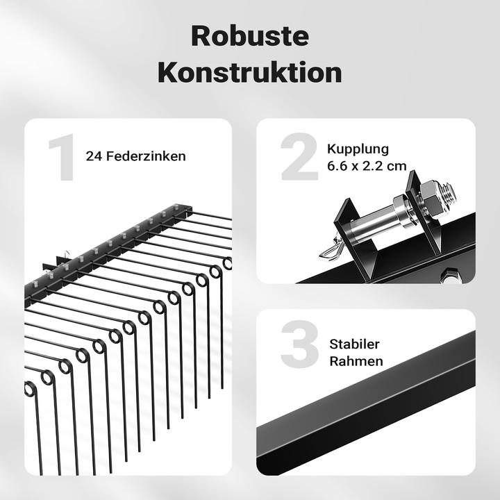 Image du produit Wiltec Scarificateur 183cm pour tondeuse autoportée Aérateur Entretien de la pelouse Tracteur de pelouse (Tracteur de pelouse)