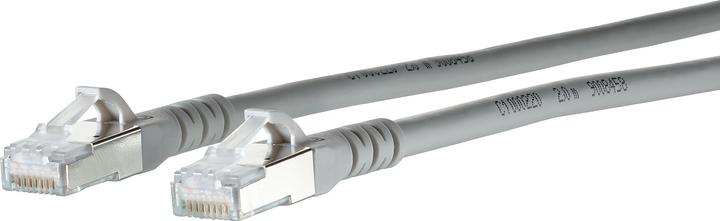 Actual product image Metz Connect 1308450233-E Network cable 0.2 m Cat6a SF/UTP (S-FTP) Grey (S/FTP, CAT6a, 0.20 m)
