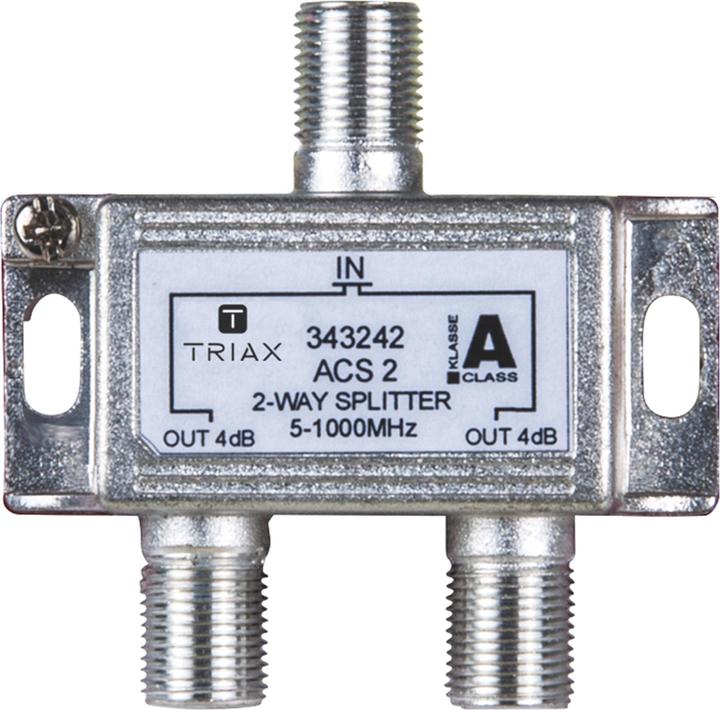 Produktbild Triax F-Verteiler 2fach 5-1000MHz 3.6dB rückkanaltaugl. ACS 2 (Verteiler)