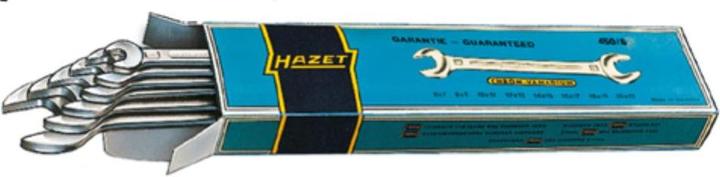 Actual product image HAZET Double open-end wrench set 450N/10 ∙ Outside hexagon profile ∙ 6 x 7 - 27 x 32 ∙ Number of to…