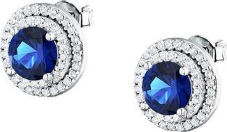 Morellato Elegant Silver Earrings With Blue Zircon Tesori Saiw274