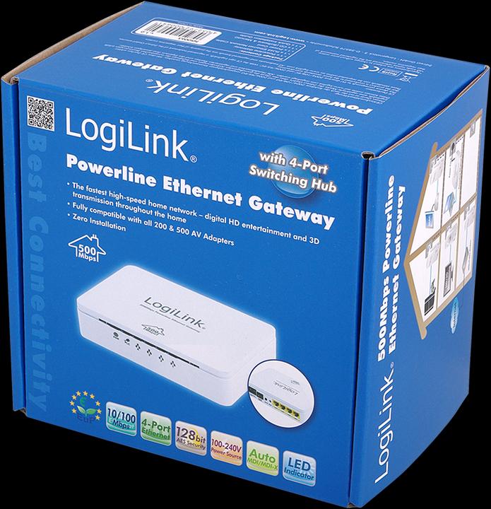 Produktbild LogiLink Homeplug Ethernet Gateway (500 Mbit/s)