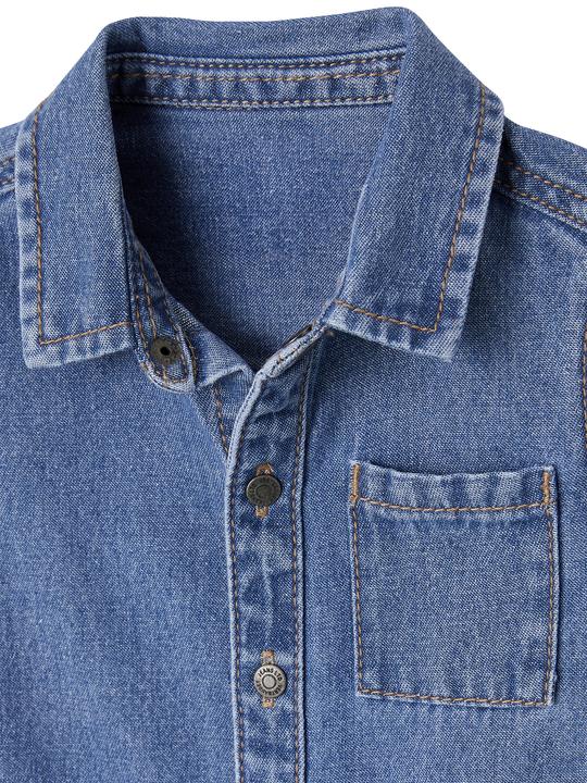 Image du produit Vertbaudet Chemise en jean bébé avec boutons-pression (62)