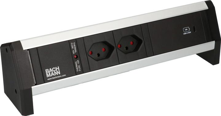 Produktbild Bachmann Tischsteckdosenleiste DESK 1, 2x T13, 1x USB C (2 x, Typ 13, USB-A, USB-C)
