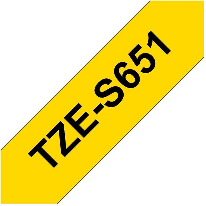 Actual product image Brother TZe-S651 (2.40 cm, Yellow)
