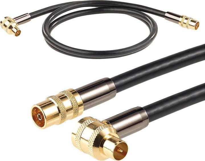 Produktbild Auvisio Premium-HDTV-Antennenkabel mit Koaxial-Winkelstecker (105 dB, Antennenkabel)