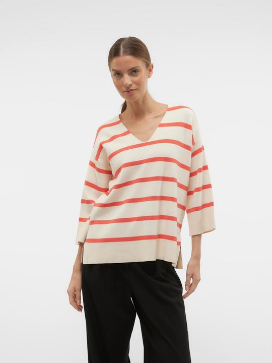 Produktbild Vero Moda V-Ausschnitt Tief angesetzte Schulter Pullover Strickpullover (XL)