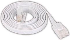 Actual product image Tecline Patch cord U/UTP Cat.6 Slim-Line white 0.5 m (U/UTP, CAT6, 0.50 m)