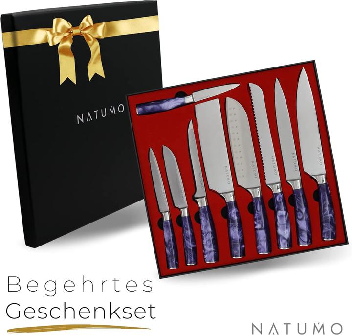 Produktbild Natumo Kuechenmesser Set 9-teilig in Lila