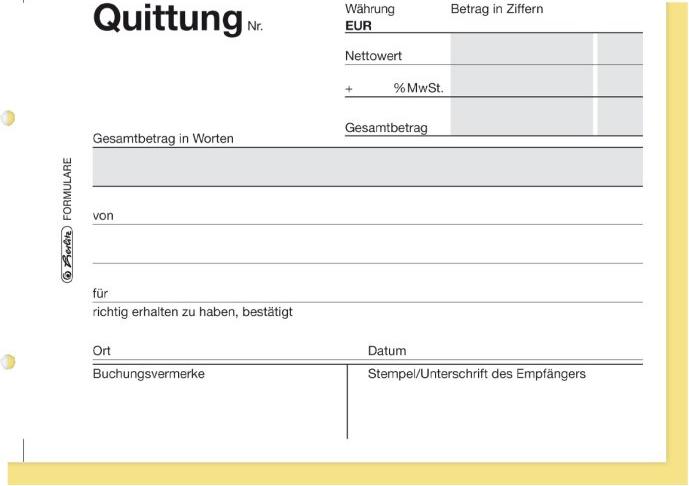 Immagine prodotto Herlitz Libro dei moduli "Ricevuta 402", DIN A6, 2 x 40 fogli (80 x)