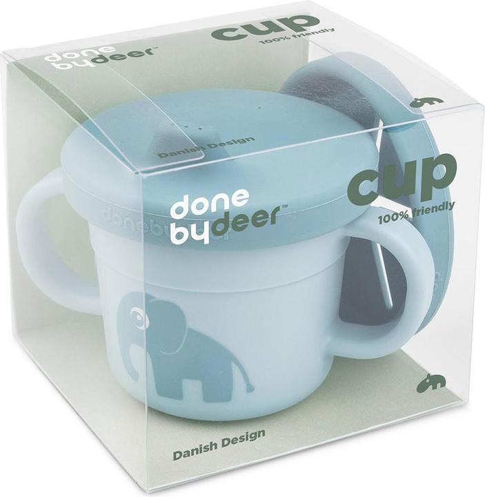 Actual product image Done by Deer Snack & drinking cup set Elphee blue