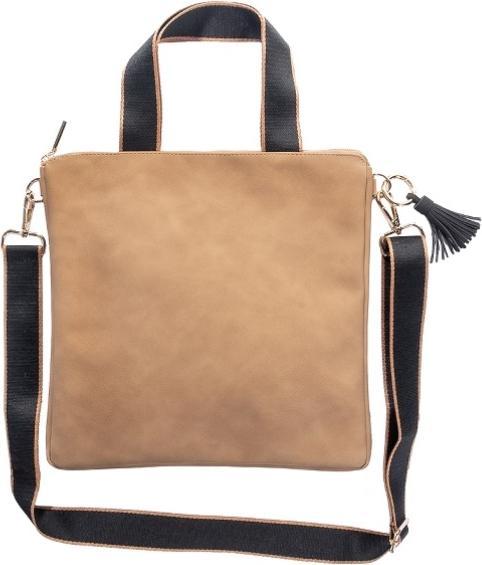 Artebene MAJOIE Crossover Bag Nubuk Camel – Vegane Luxustasche mit verstellbarem Tragegurt von