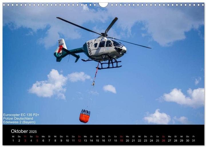 Produktbild Hubschrauber im Einsatz (Wandkalender 2025 DIN A3 quer), Monatskalender (A3, Deutsch)