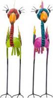 Produktbild IKO Metall Vogel bunt stehend h=64cm b=34cm, 2-fach so