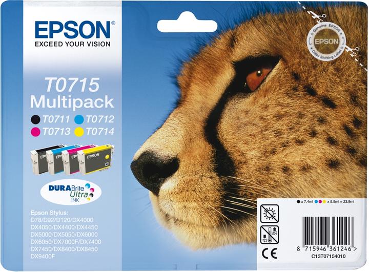 Produktbild Epson T0715 DuraBrite Ultra (M, BK, Y, C)