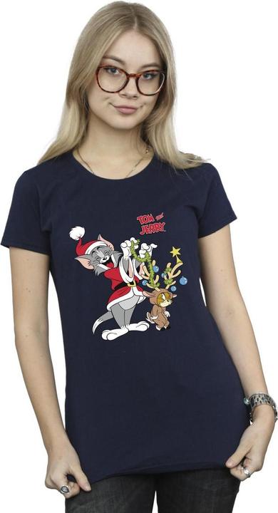Immagine prodotto Tom & Jerry Christmas Reindeer Maglietta Donna (XXL)