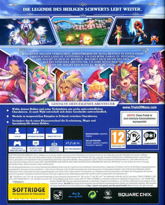 Actual product image Square Enix Trials of Mana (PS4, DE)