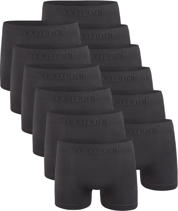 Produktbild Normani 12 Stück Mikrofaser-Boxershorts für Herren (S/M, 12er Pack)
