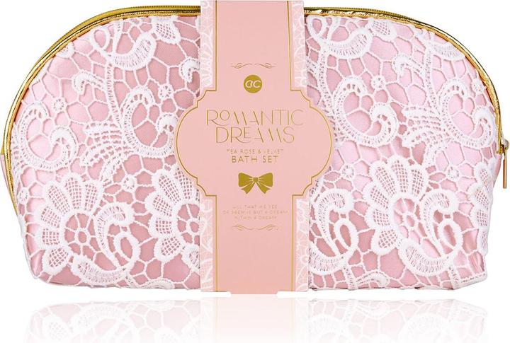 Accentra Set de bain ROMANTIC DREAMS dans une trousse de toilette, comprenant un gel douche 100ml, une (Set soin capillaire)