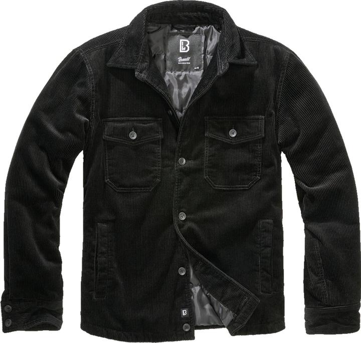 Brandit Corduroy Outdoorjacke, Schwarz Grösse 5XL (5XL)