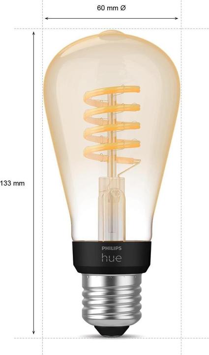 Image du produit Philips Hue Philips E27 Edison (E27, 7 W, 550 lm, 1 x, G)