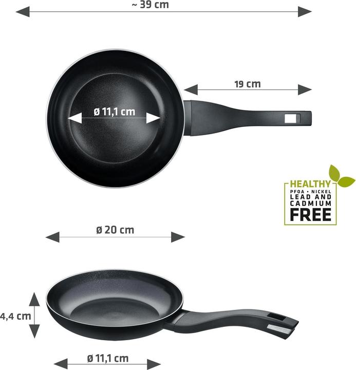 Actual product image Berndes Frying pan Alu Recycled Induction 20 cm (20 cm, Frying pan, Aluminium)