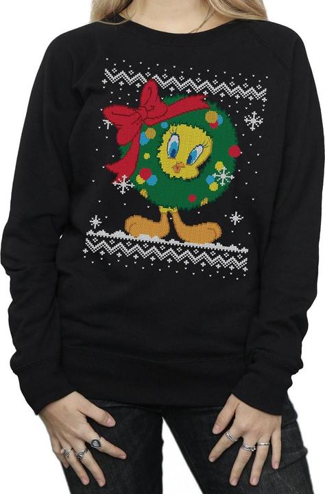 Actual product image Looney Tunes Womens/Ladies Tweety Pie Christmas Fair Isle Sweatshirt (XXL)