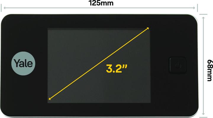 Actual product image Yale Digital door viewer DDV 500, 3.2" display, silver (Digital)