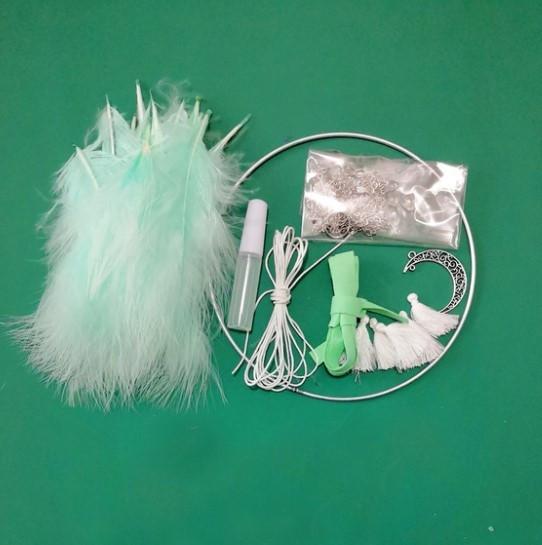 Produktbild Cover-Discount DIY Bastel-Set Traumfänger Dreamcatcher Mond weiss